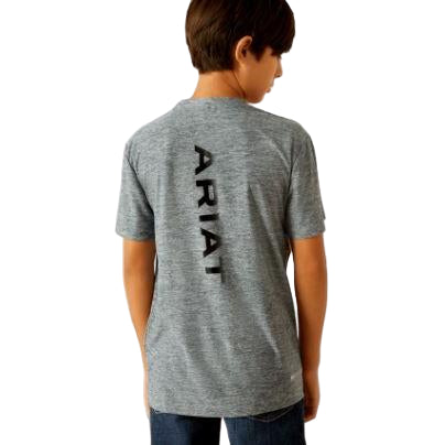 Ariat Boy's Vertical Gradient Charger Short Sleeve T-Shirt - Newsboy Blue