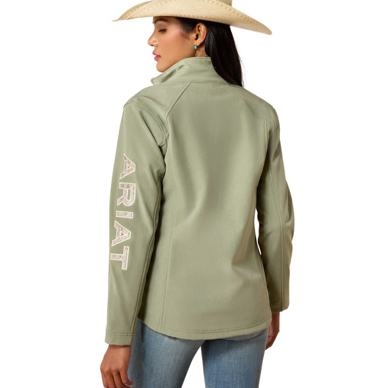 Ariat Women's Long Sleeve Logo Jacket- Sea Spray Heather