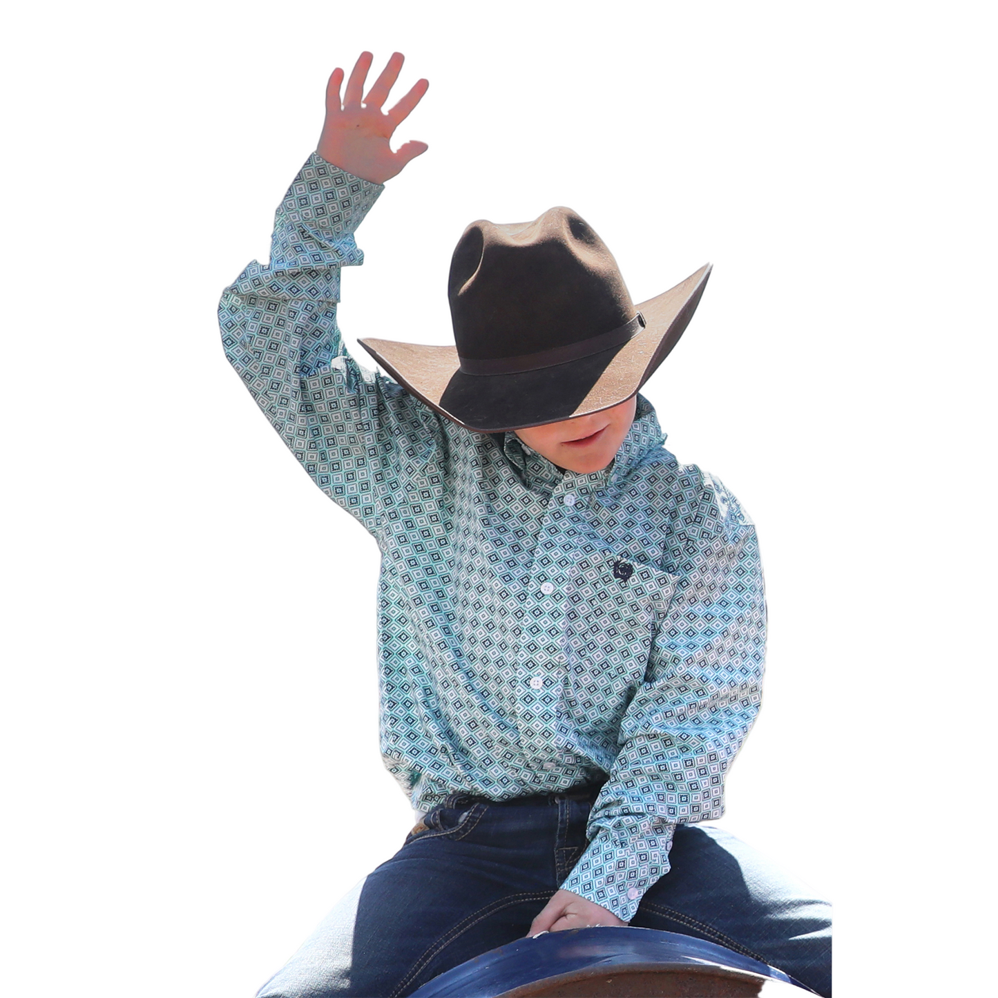 Cinch Boys Long Sleeve Shirt - Turquoise