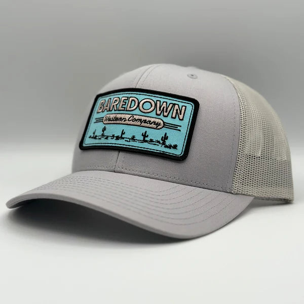 Baredown Brand Curved Desert Hat-Silver