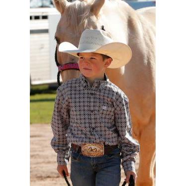 Cinch Boys Long Sleeve Print Shirt-Grey