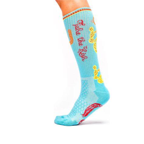 Lucky Chuck Take the Risk Hemp Performance Socks-Turquoise