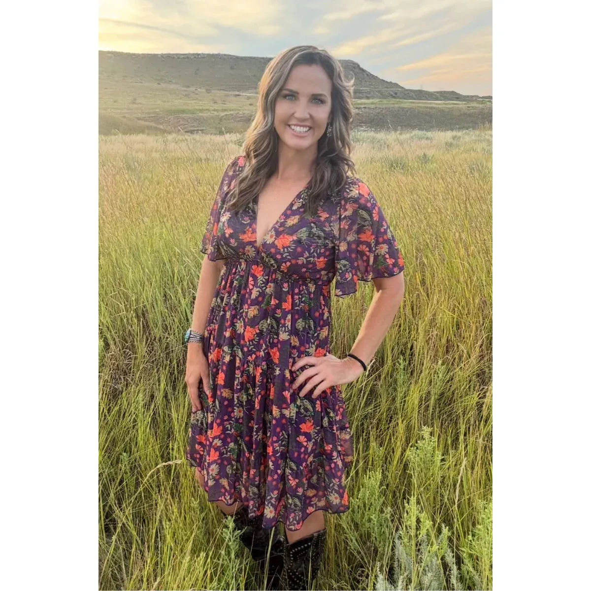 Sterling Kreek Women's Short Sleeve Somewhere South Dress- Multi