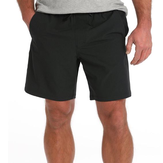 Cinch Men's Arenaflex Solid Athletic Shorts- Black