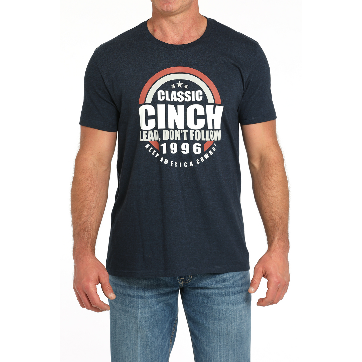 Cinch Men's Short Sleeve Graphic Tee Shirt- Navy
