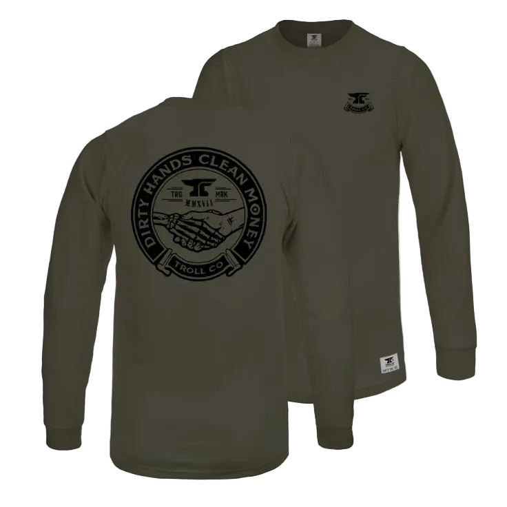 Troll Clothing Co Men's Long Sleeve Haggler Tee Shirt FR - Multiple Colours