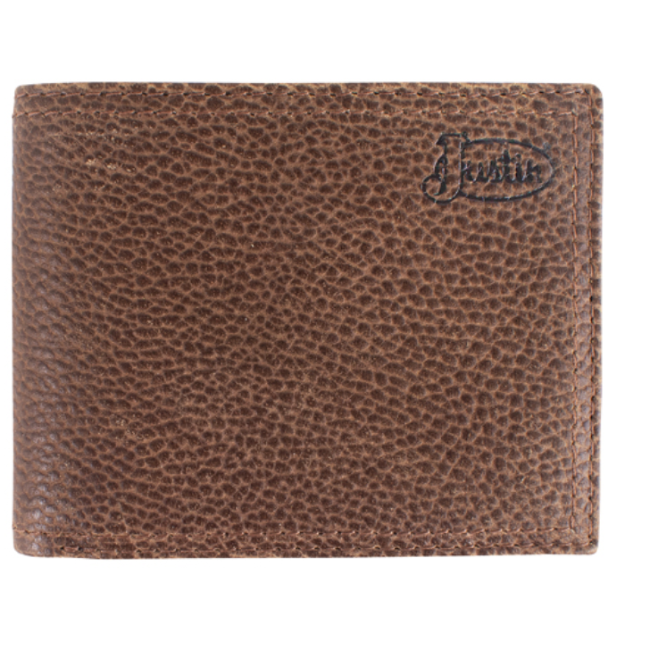 Justin Genuine Leather Bifold Wallet- Brown Meshtro
