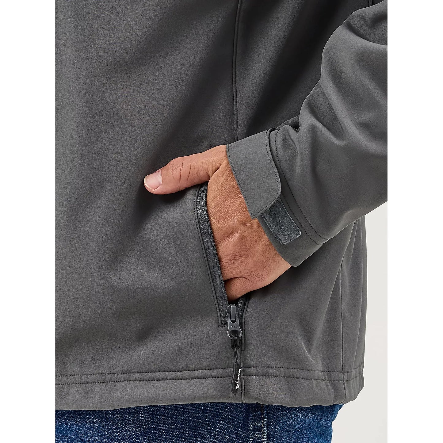 Wrangler Men's Long Sleeve Trail Jacket- Dark Shadow Grey