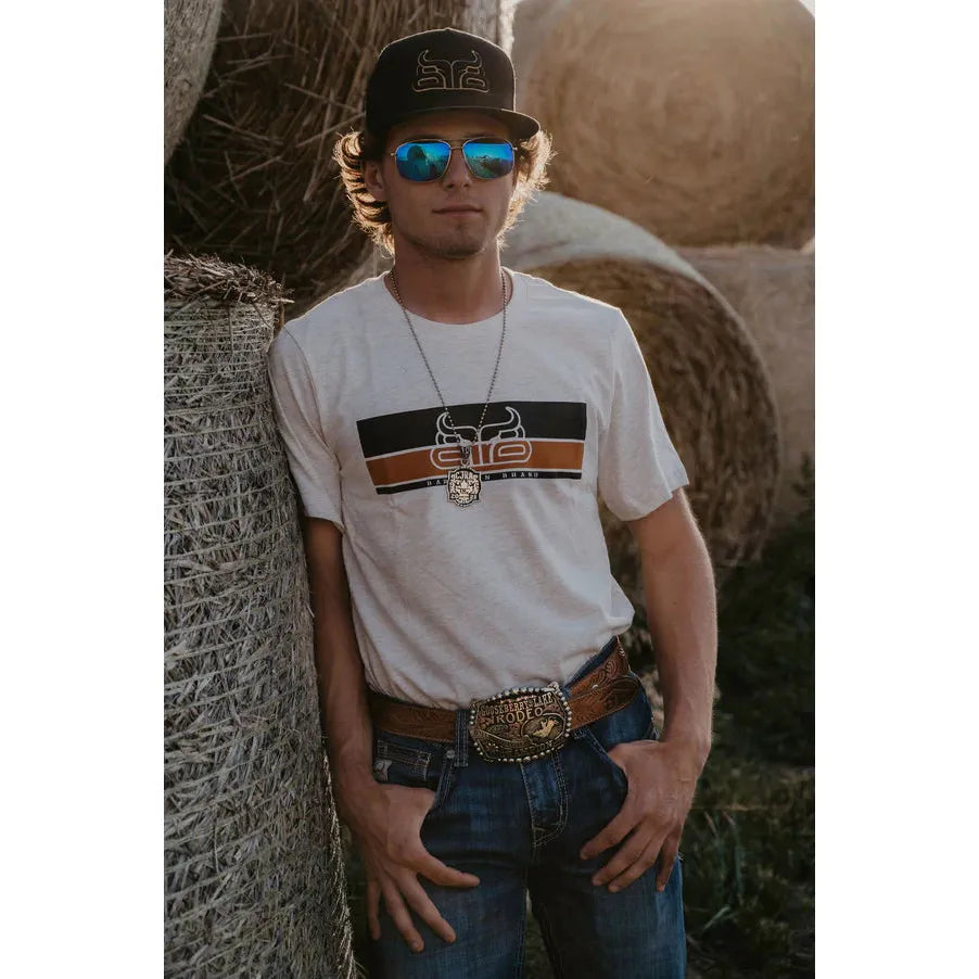 Baredown Brand Unisex Short Sleeve Tee Shirt- Heather White