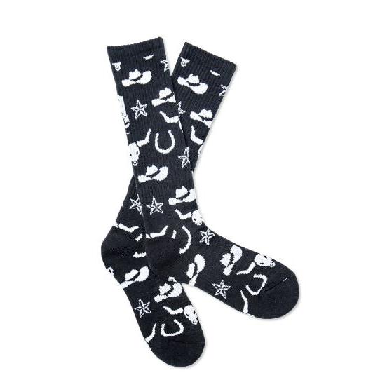 Get Western Hemp Performance Socks-Black/White