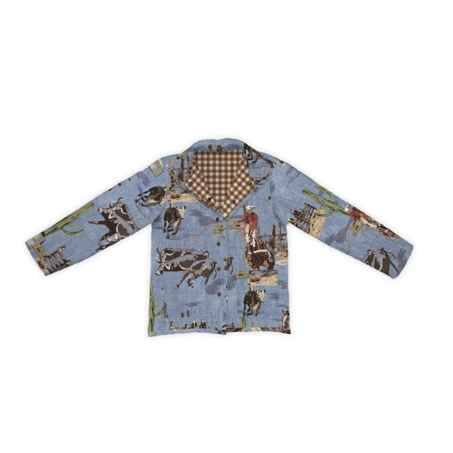 Ida Mae Women's Blaze Chambray Quilted Snap Jacket