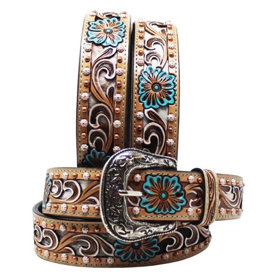 Western Men's 1 1/2" Tooled Belt