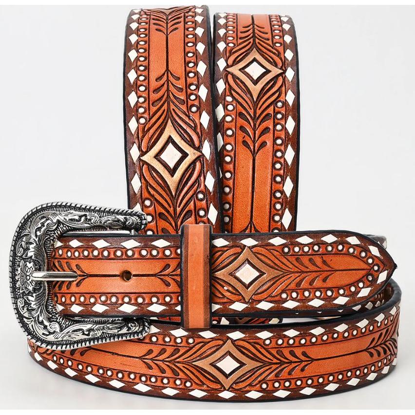 American Darling Unisex Tooled Leather Belt -