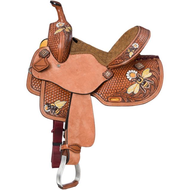 Tough 1 Silver Royal Youth Bee Saddle-12"