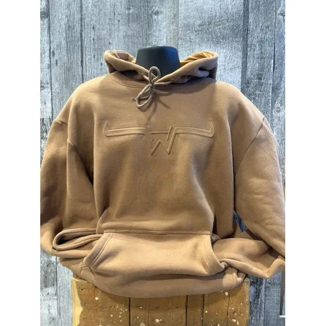 Hostile Western Unisex Long Sleeve Hoodie- Light Brown