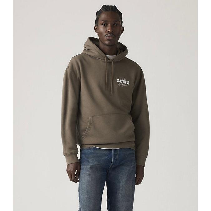 Levi Men's Graphic Relaxed Fit Hoodie- Archival Desert