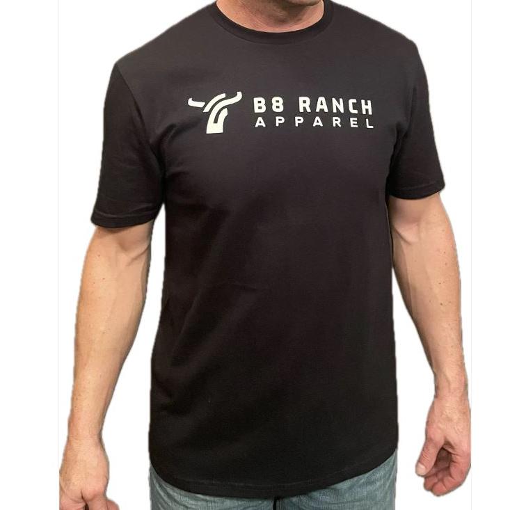 B8 Ranch Apparel Men's Short Sleeve Tee Shirt- Black