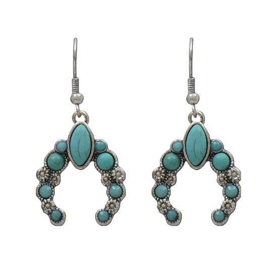Silver Strike Silver and Turquoise Blossom Earrings
