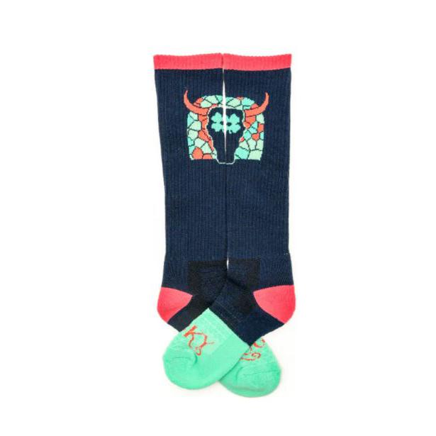Lucky Clover Steerhead Hemp Performance Socks- Navy