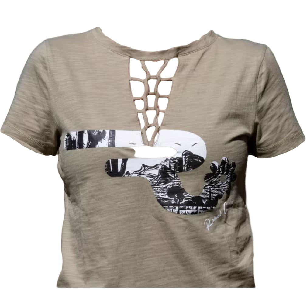 RG Women's Short Sleeve Lily Tee Shirt- Soft Khaki