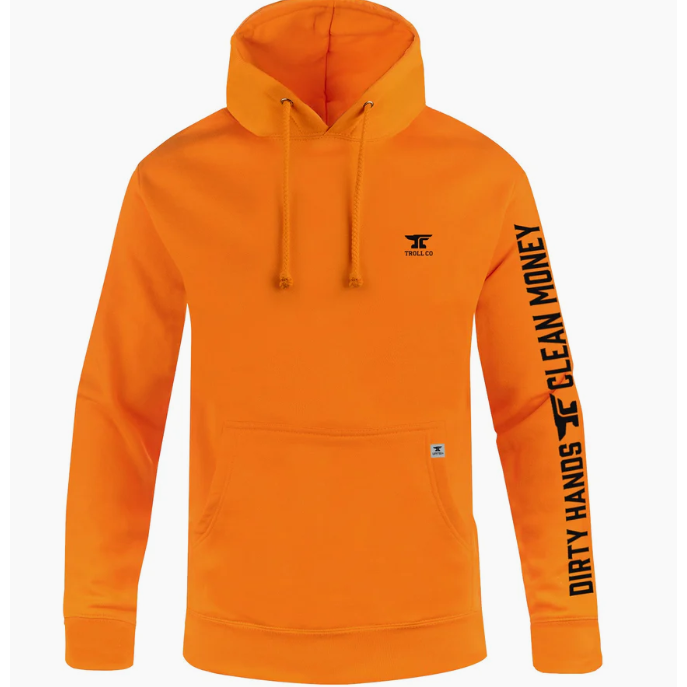 Troll Men's DHCM Anvil Hi-Vis Hoodie- Bright Orange