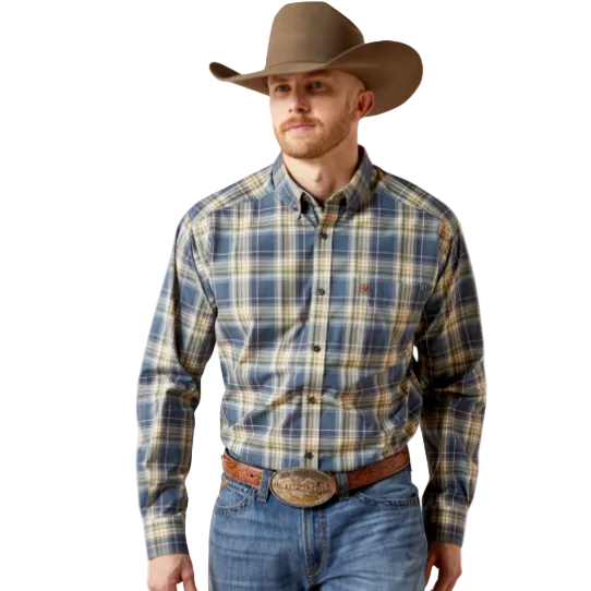 Ariat Men's Pro Welch Long Sleeve Shirt - Dark Blue - Irvine Tack & Western Wear