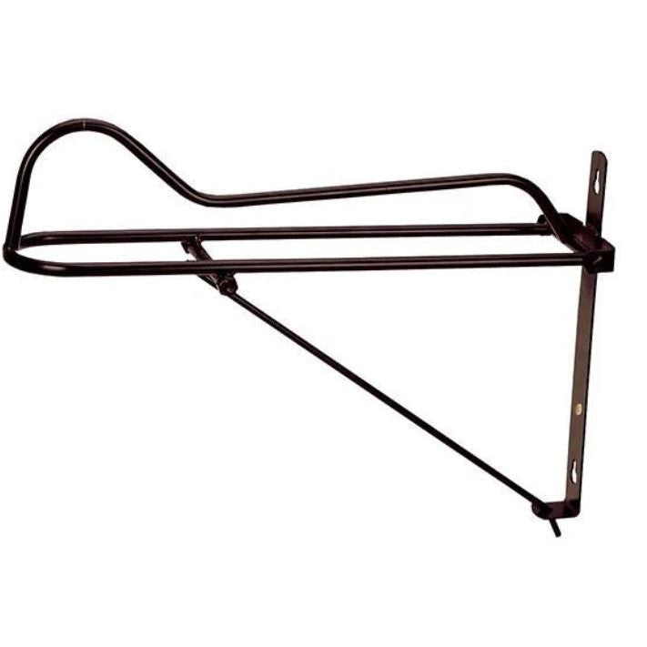 Tough 1 Folding Floor Saddle Rack w/ Web Bottom- Black main image 0