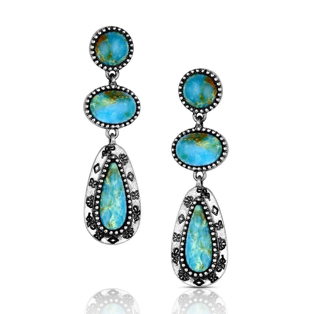 Montana Silversmiths Bold Horizon Turquoise Earrings