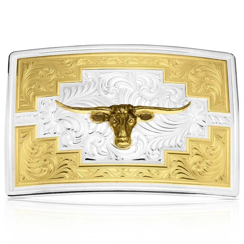 Montana Silversmiths Santa Fe Sunrise Longhorn Buckle