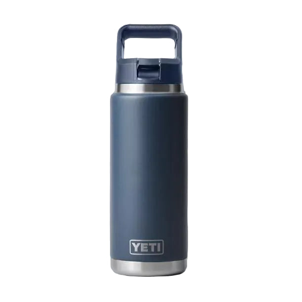 Yeti Rambler 769ml Water Bottle w/Color Match Straw Cap - Navy - Irvine Tack & Western Wear