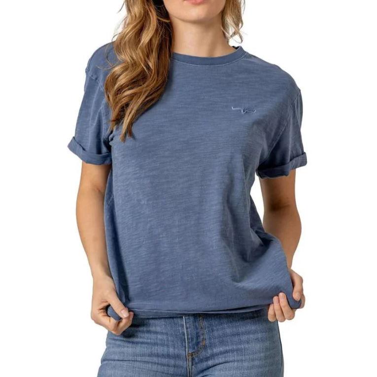 Kimes Women's Ashley Short Sleeve Tee Shirt - Blue