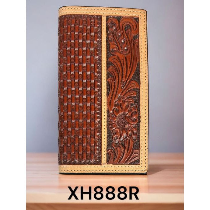 Twisted X Floral Basketweave Wallet