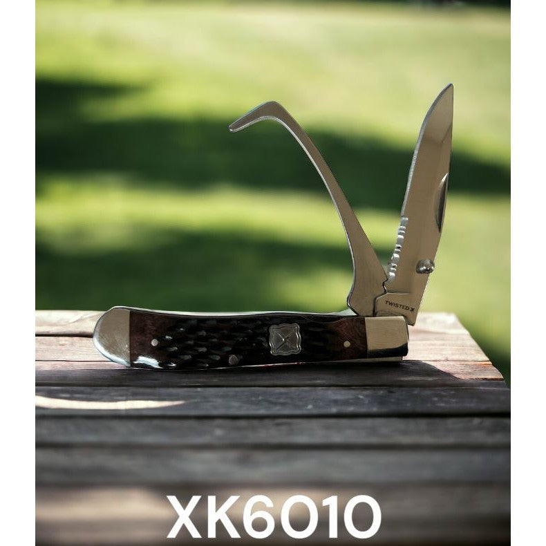 Circle SH Knife with Hoof Pick and Serrated Blade