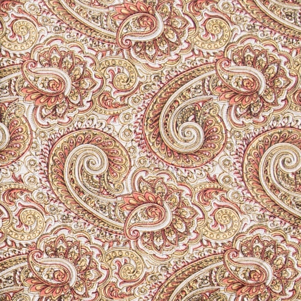 Wyoming Traders Paisley Silk Scarf- Brass/Bronz