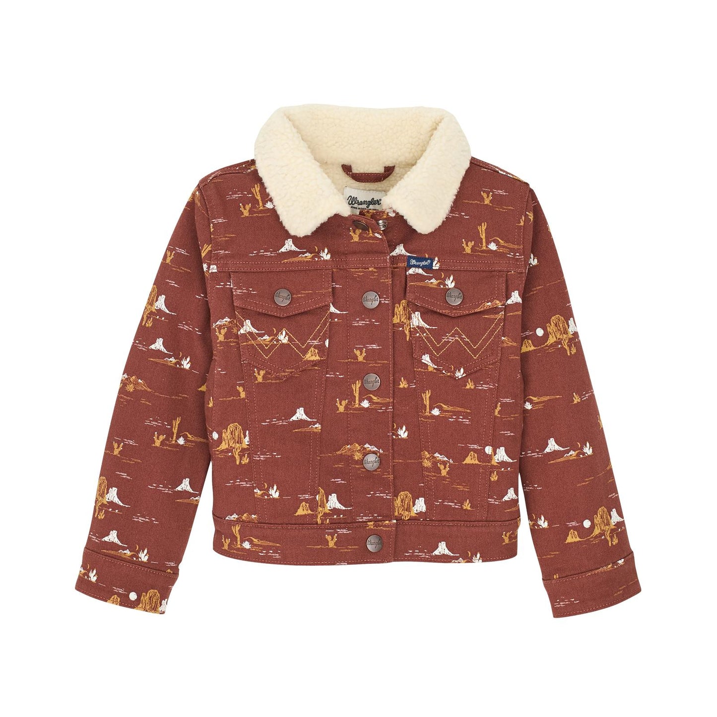 Wrangler Western Girl's Western Sherpa Jacket - Burgundy