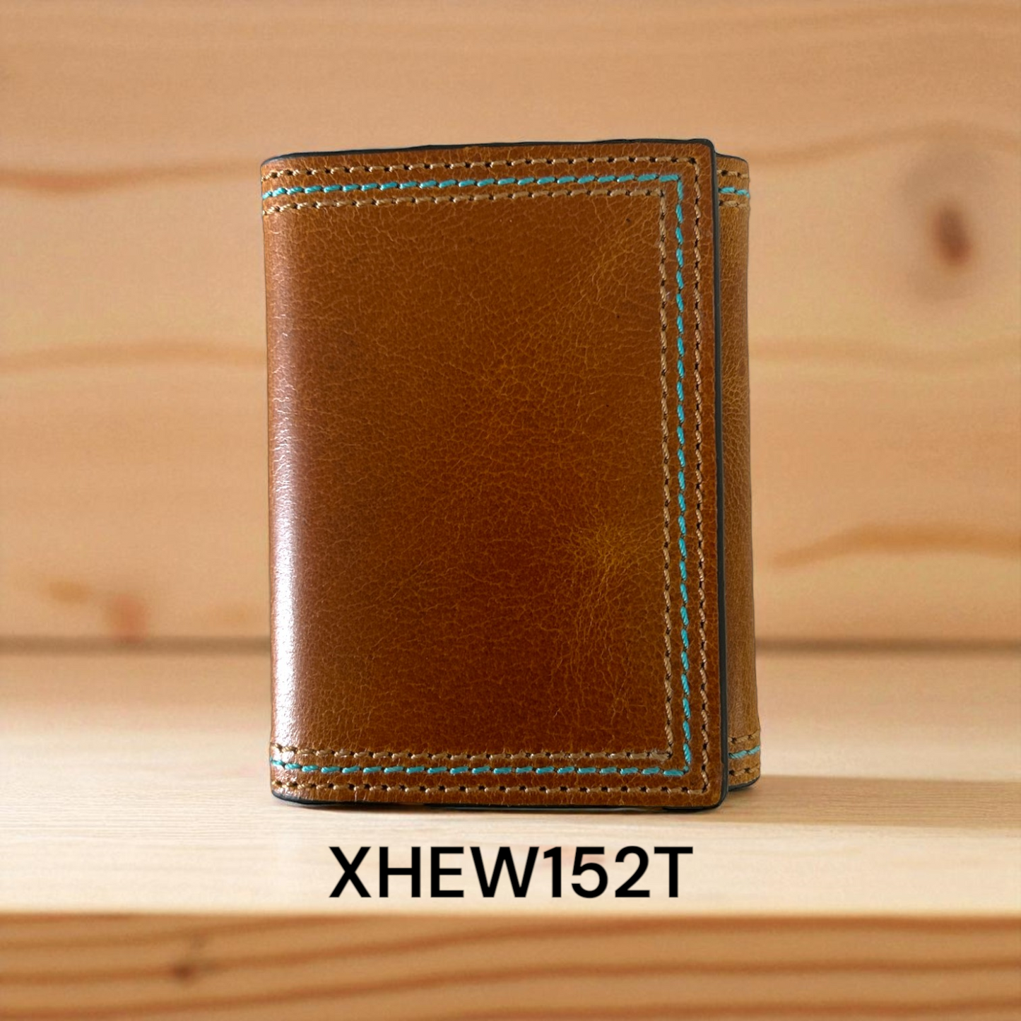 Twisted X Leather Trifold Triple Stitch Wallet