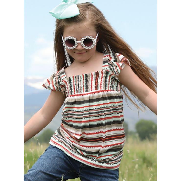 Cinch Girls Striped Tank- Multi