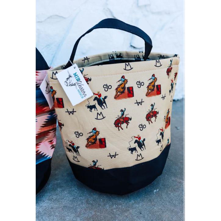 The Front Porch Label Round Storage Bin- Multiple Colours