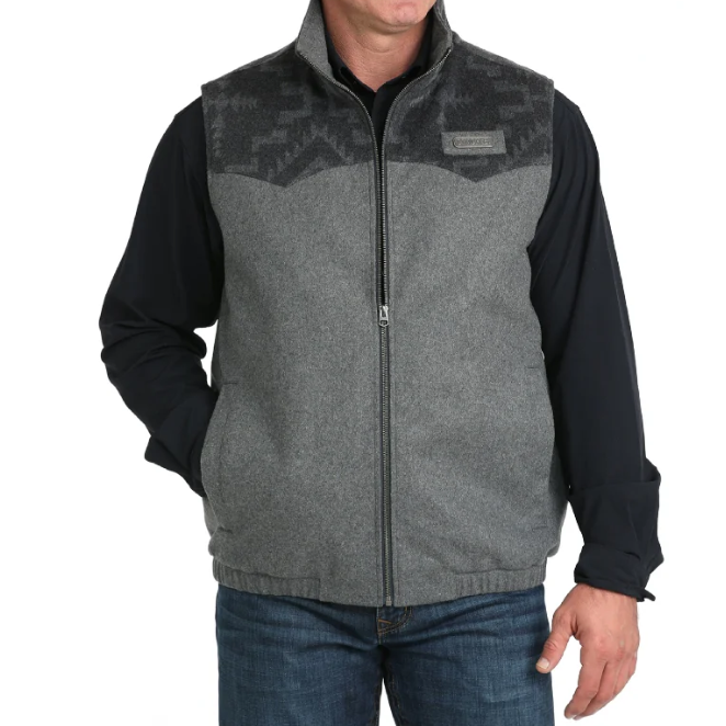Cinch Men's Woolly Vest-Grey