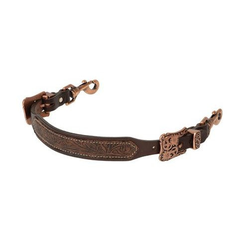 Western Floral Wither Strap-Havana