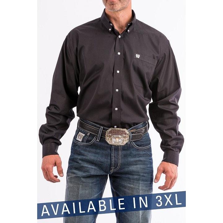 Cinch Men's Long Sleeve Shirt- Black