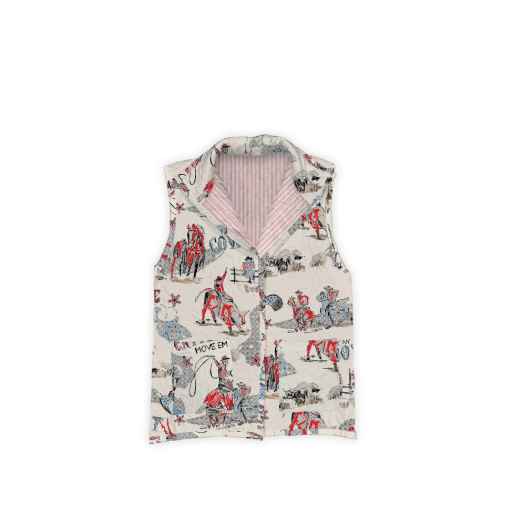 Ida Mae Women's Cattle Drive Sand Quilted Ruby Vest