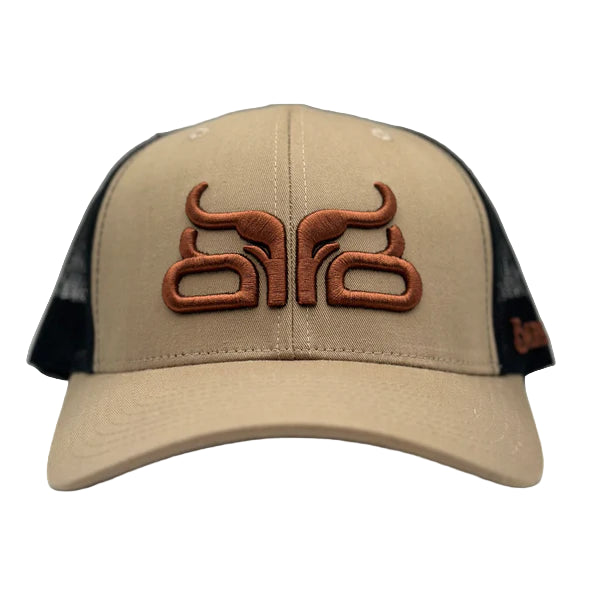 Baredown Hickory Youth Curved Cap- Khaki/Brown