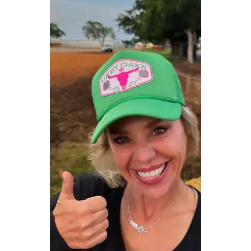 Lucky Steerhead & Clover Patch Trucker Hat- Green