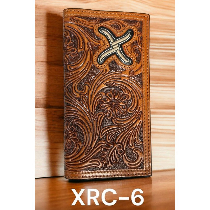 Twisted X Floral Tooled Gold X Rodeo Wallet- Gold X