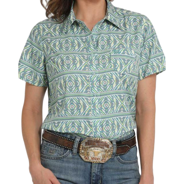 Cinch Women's Short Sleeve Arena flex Shirt - Multi