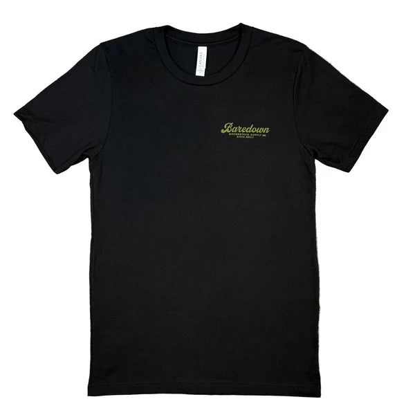 Baredown Markout Short Sleeve Tee Shirt- Black