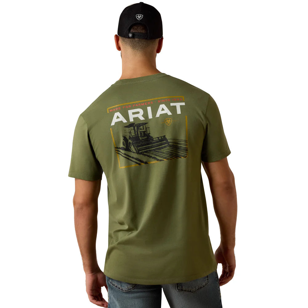 Ariat Men's Made for Farmer Short Sleeve Tee Shirt- Four Leaf Clover