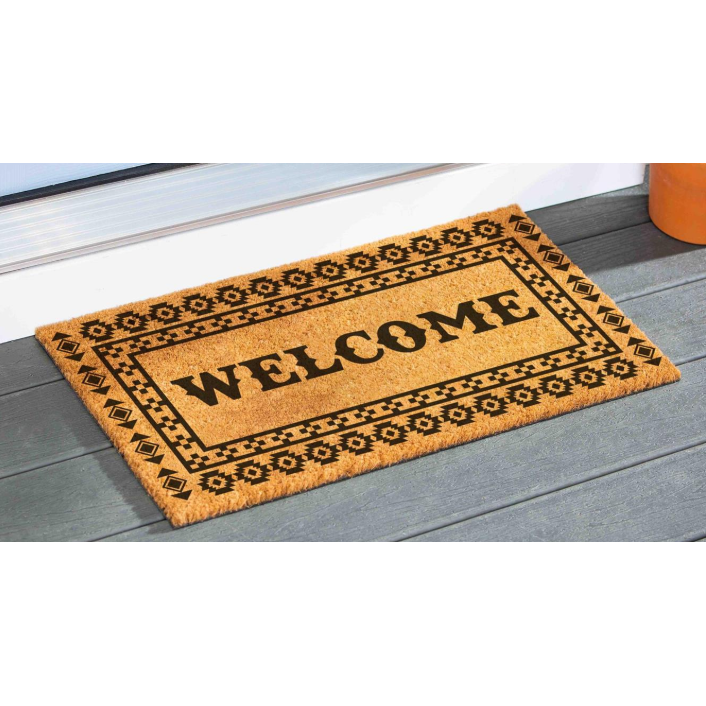 Evergreen Pueblo Aztec Coir Welcome Mat- 28x16