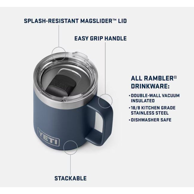 Yeti Rambler 295ml Stackable Mug w/Magslider Lid - White